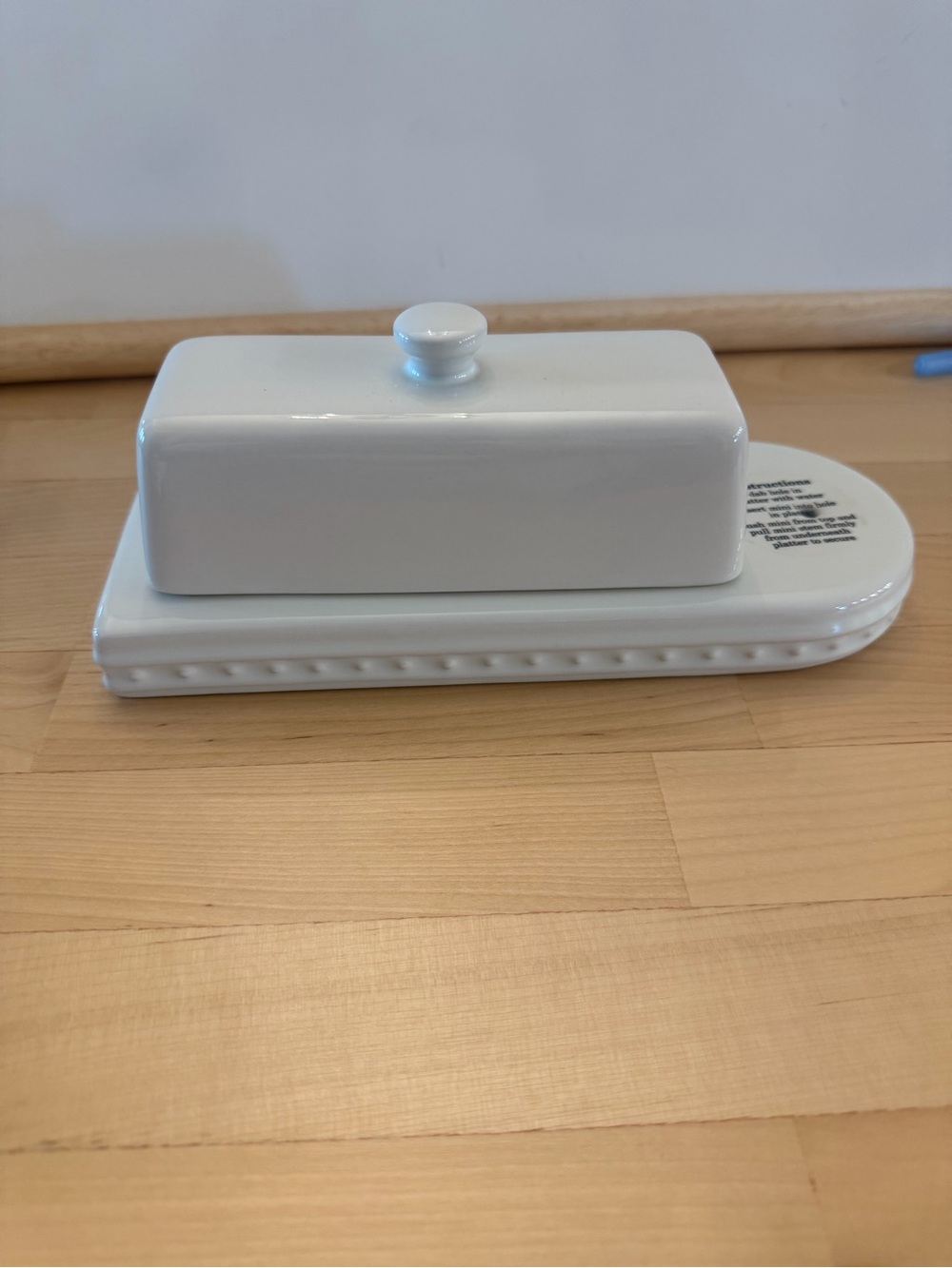 Rare Nora Fleming White Stoneware Butter dish